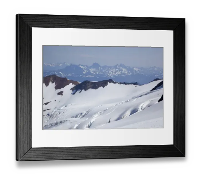 Framed Print : WA, Mount Baker, Crevassed Roosevelt Glacier, with North Cascade mountain range Framed Print : WA, Mount Baker, Crevassed Roosevelt Glacier, with North Cascade mountain range