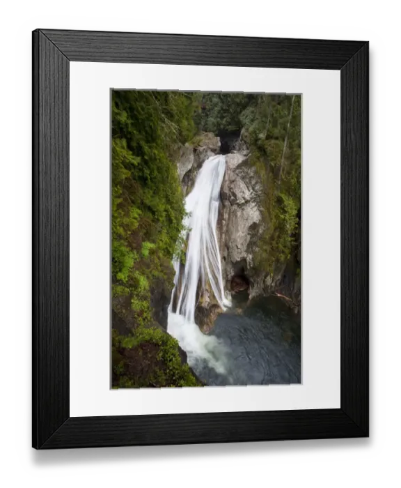 Framed Print : WA, Olallie State Park, Twin Falls, Lower fall on the Snoqualmie River Framed Print : WA, Olallie State Park, Twin Falls, Lower fall on the Snoqualmie River