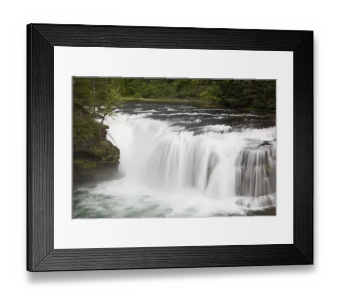 Framed Print : WA, Gifford Pinchot National Forest, Lower Lewis Falls, Lewis River cascades over