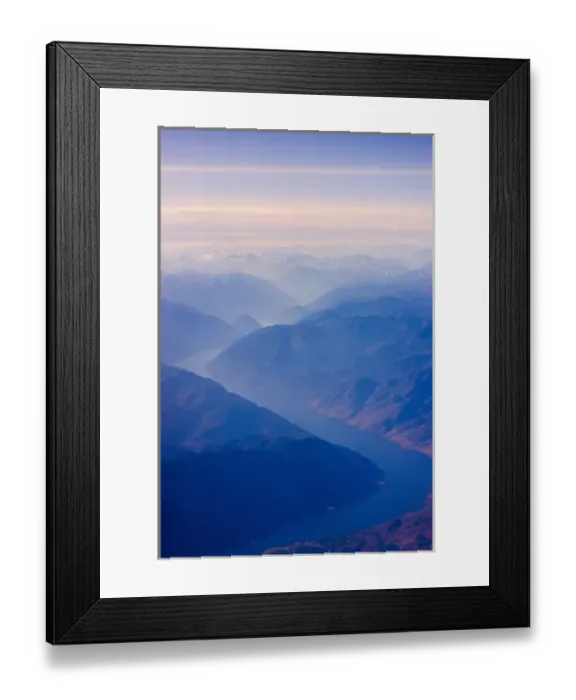 Framed Print : Aerial view of Columbia River Valley, USA