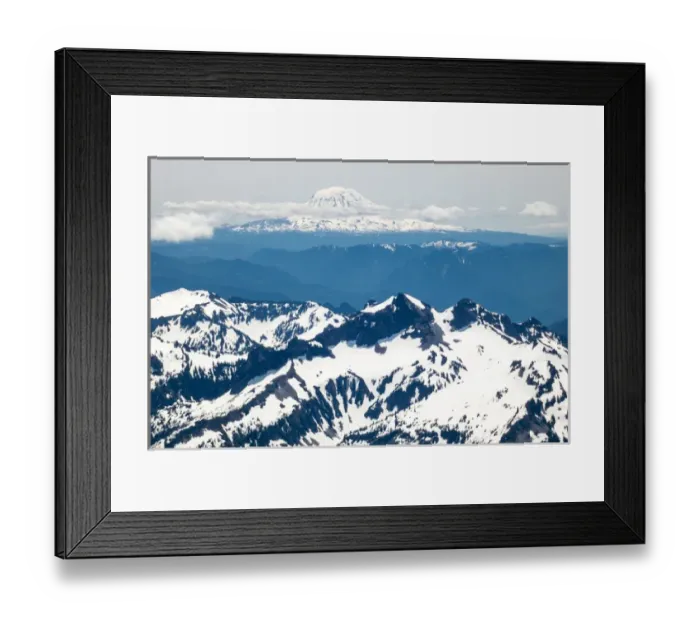 Framed Print : Washington, Mount Rainier. View of Mount Adams from Paradise to Camp Muir trail Framed Print : Washington, Mount Rainier. View of Mount Adams from Paradise to Camp Muir trail
