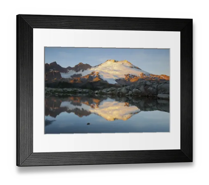 Framed Print : WA, Mount Baker National Recreation Area, Park Butte, Mount Baker reflected in alpine Framed Print : WA, Mount Baker National Recreation Area, Park Butte, Mount Baker reflected in alpine