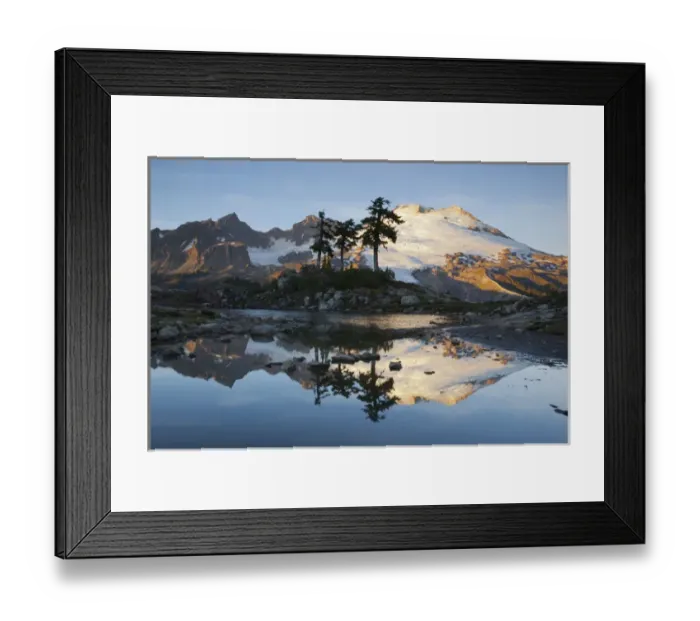 Framed Print : WA, Mount Baker National Recreation Area, Park Butte, Mount Baker reflected in alpine Framed Print : WA, Mount Baker National Recreation Area, Park Butte, Mount Baker reflected in alpine