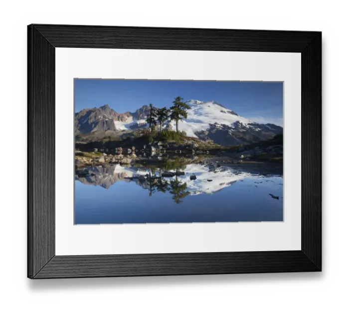 Framed Print : WA, Mount Baker National Recreation Area, Park Butte, Mount Baker reflected in alpine Framed Print : WA, Mount Baker National Recreation Area, Park Butte, Mount Baker reflected in alpine