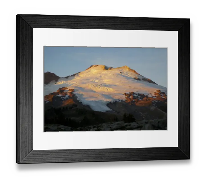 Framed Print : WA, Mount Baker National Recreation Area, Park Butte, Mount Baker at sunset Framed Print : WA, Mount Baker National Recreation Area, Park Butte, Mount Baker at sunset