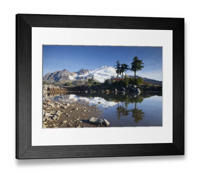 Framed Print : WA, Mount Baker National Recreation Area, Park Butte, Mount Baker reflected in alpine Framed Print : WA, Mount Baker National Recreation Area, Park Butte, Mount Baker reflected in alpine