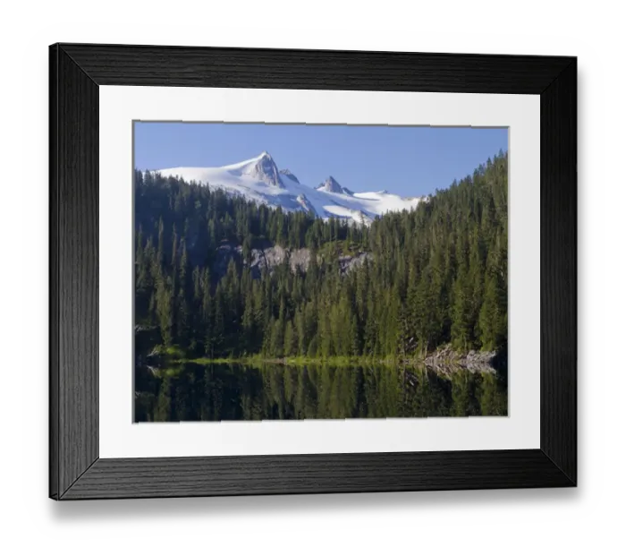 Framed Print : WA, Glacier Peak Wilderness, Snowking Mountain and Found Lake Framed Print : WA, Glacier Peak Wilderness, Snowking Mountain and Found Lake