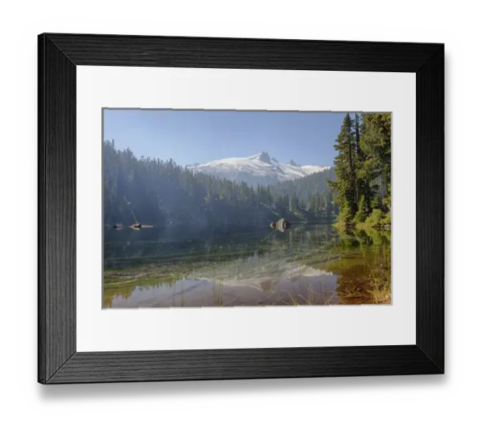 Framed Print : WA, Glacier Peak Wilderness, Neori Lake with Snowking Mountain Framed Print : WA, Glacier Peak Wilderness, Neori Lake with Snowking Mountain