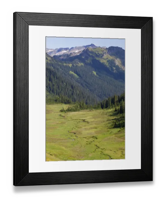 Framed Print : WA, Henry M. Jackson Wilderness, Meander Meadow Framed Print : WA, Henry M. Jackson Wilderness, Meander Meadow