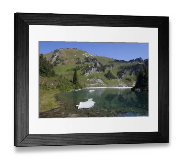 Framed Print : WA, Henry M. Jackson Wilderness, Blue Lake and Johnson Mountain