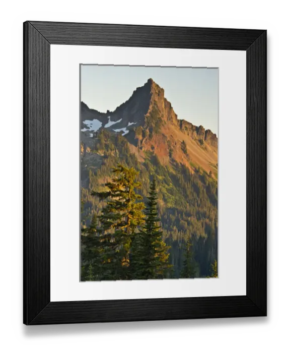 Framed Print : Sunset, Tatoosh Mountains, Mount Rainier National Park, Washington, USA