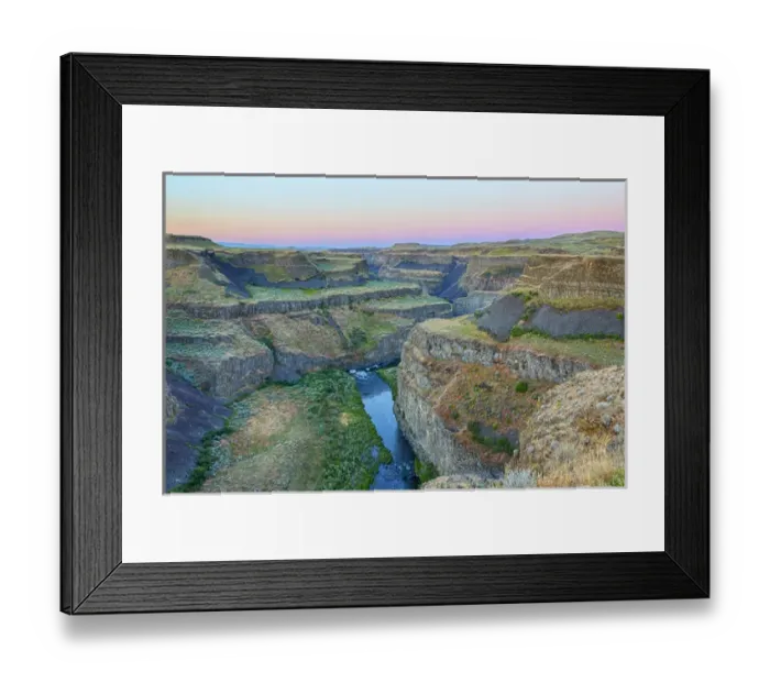 Framed Print : WA, Palouse Falls State Park, Palouse River Canyon