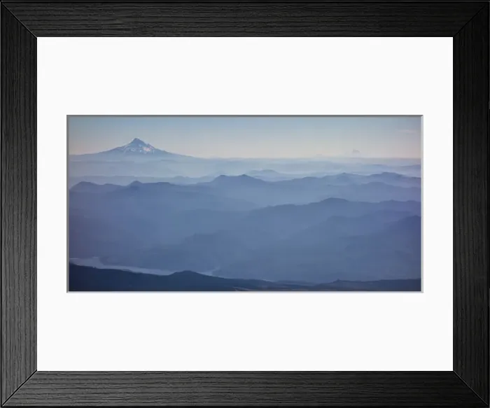 Framed Print : Washington. View from Mount Saint Helens Monitor Ridge Trail. Mount Hood in the distance