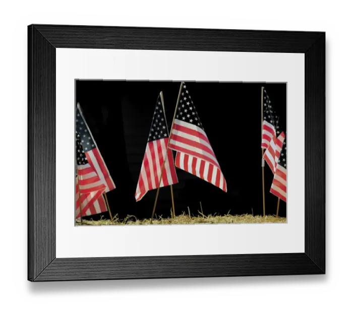 Framed Print : Flags on Float, July 4th parade, Ridgefield, Washington, USA