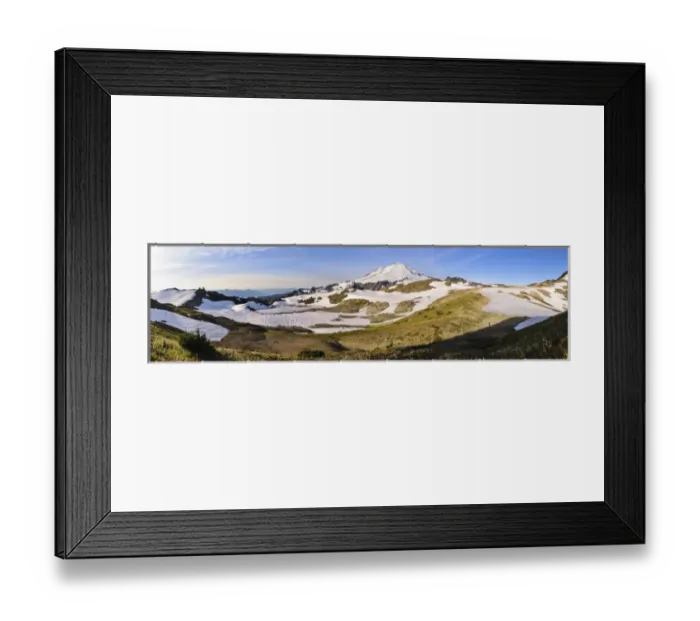 Framed Print : Washington, Cascade Mountains. Mount Baker panorama, from Ptarmigan Ridge Framed Print : Washington, Cascade Mountains. Mount Baker panorama, from Ptarmigan Ridge