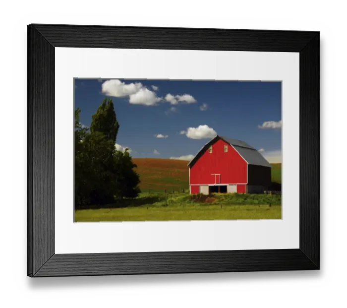 Framed Print : Red Barn in the Palouse Area, Whitman County, Washington, USA Framed Print : Red Barn in the Palouse Area, Whitman County, Washington, USA