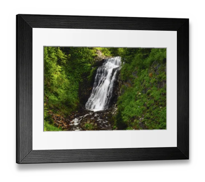 Framed Print : Galena Creek Falls; Mount Baker-Snoqualmie National Forest; Washington; USA