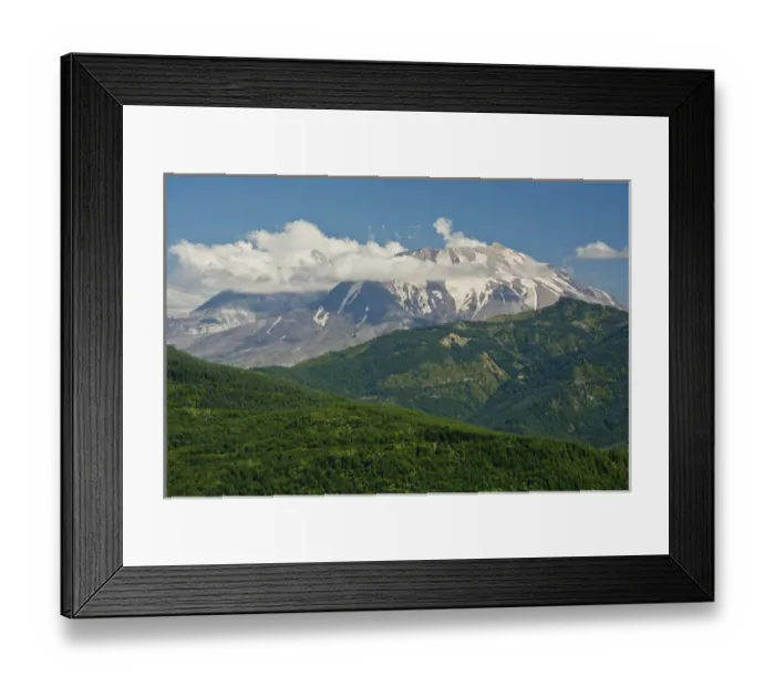 Framed Print : Mount St. Helens; afternoon; summer; Forest Learning Center; Washington Framed Print : Mount St. Helens; afternoon; summer; Forest Learning Center; Washington