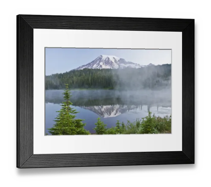 Framed Print : early morning, Mount Rainier, Reflection Lakes, Mount Rainier National Park, Washington Framed Print : early morning, Mount Rainier, Reflection Lakes, Mount Rainier National Park, Washington