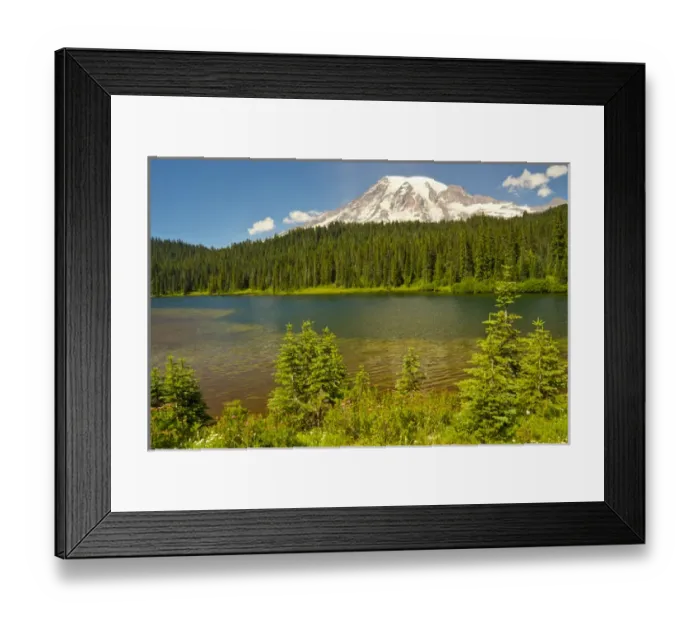 Framed Print : Mount Rainier and Reflection Lake; Mount Rainier National Park; Washington; USA Framed Print : Mount Rainier and Reflection Lake; Mount Rainier National Park; Washington; USA