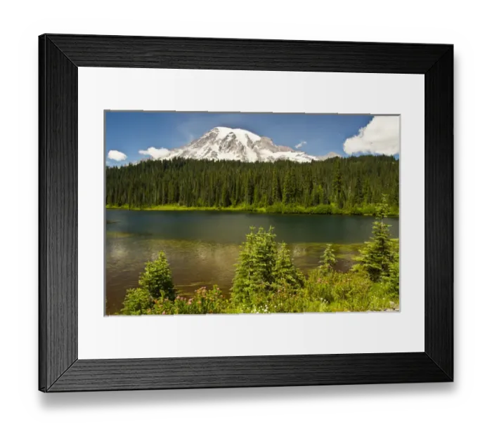 Framed Print : Mount Rainier and Reflection Lake; Mount Rainier National Park; Washington; USA Framed Print : Mount Rainier and Reflection Lake; Mount Rainier National Park; Washington; USA