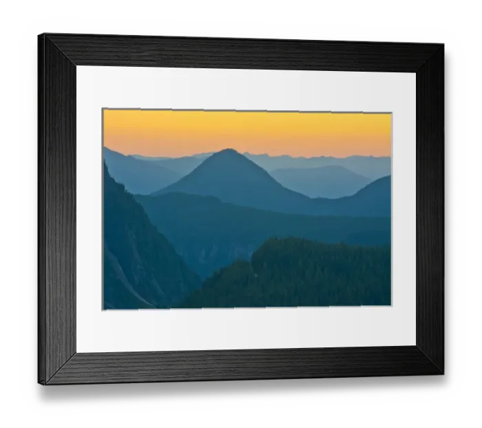 Framed Print : Sunset, Rampart Range, Moutn Rainier National Park, Washington, USA Framed Print : Sunset, Rampart Range, Moutn Rainier National Park, Washington, USA