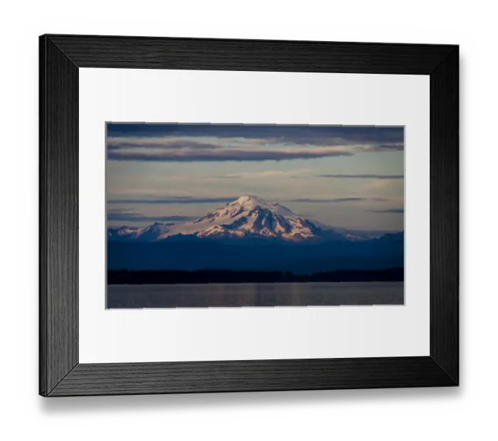 Framed Print : Orcas Island, USA - Mt. Baker and the Puget Sound