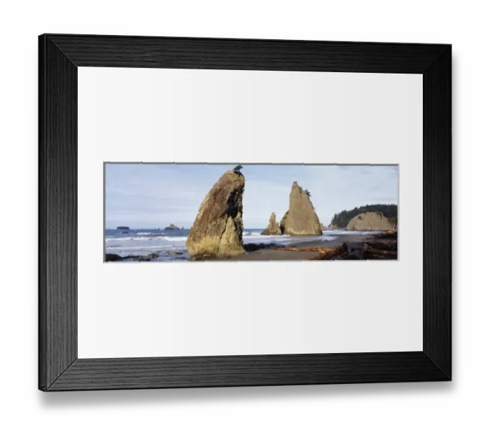 Framed Print : USA, Washington State, Olympic Peninsula, Olympic National Park, View of sea stack Framed Print : USA, Washington State, Olympic Peninsula, Olympic National Park, View of sea stack