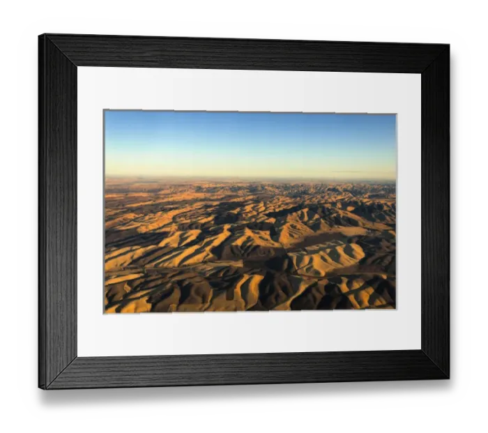 Framed Print : Walla Walla wine country from aloft