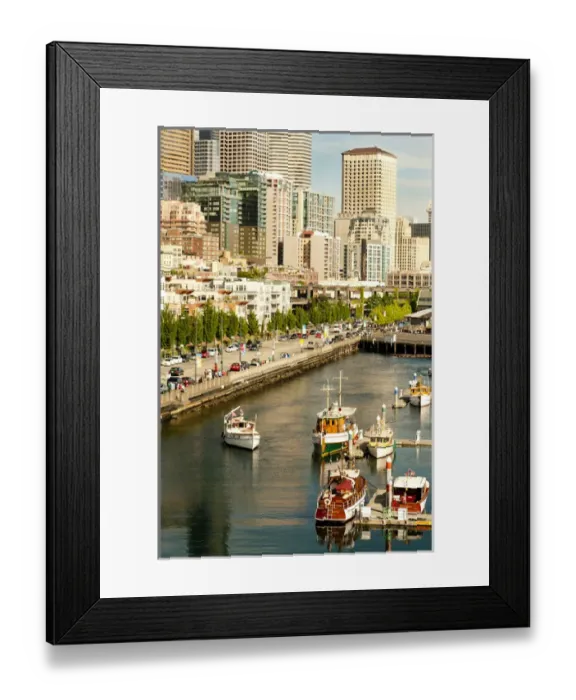 Framed Print : USA, WAshington, Seattle. The Sail-in parade of the Bell Street Pier Classic Rendezvous