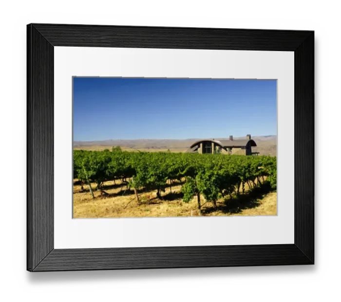 Framed Print : USA, Washington, Columbia Valley. Cave B Estate Winery is an award-winning boutique Framed Print : USA, Washington, Columbia Valley. Cave B Estate Winery is an award-winning boutique