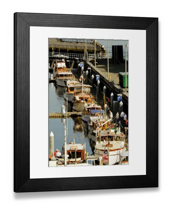 Framed Print : USA, WAshington, Seattle. The sail-in parade of the Bell Street Pier Classic Rendezvous