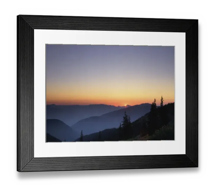 Framed Print : USA, Washington State, Olympic National Park, View of Obstruction Point at sunset Framed Print : USA, Washington State, Olympic National Park, View of Obstruction Point at sunset