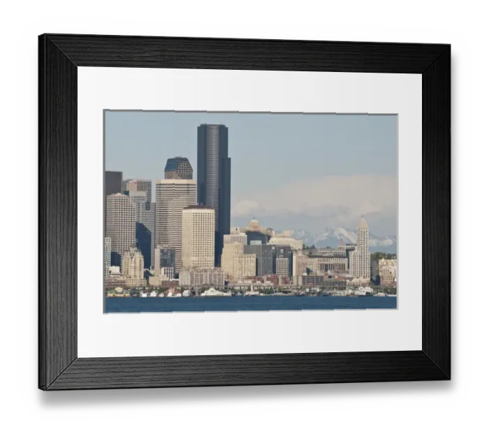 Framed Print : US, WA, Seattle. Downtown waterfront viewed from Elliott Bay Framed Print : US, WA, Seattle. Downtown waterfront viewed from Elliott Bay