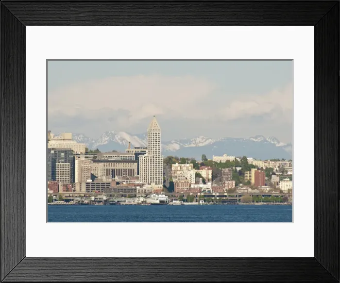 Framed Print : US, WA, Seattle. Downtown waterfront viewed from Elliott Bay Framed Print : US, WA, Seattle. Downtown waterfront viewed from Elliott Bay