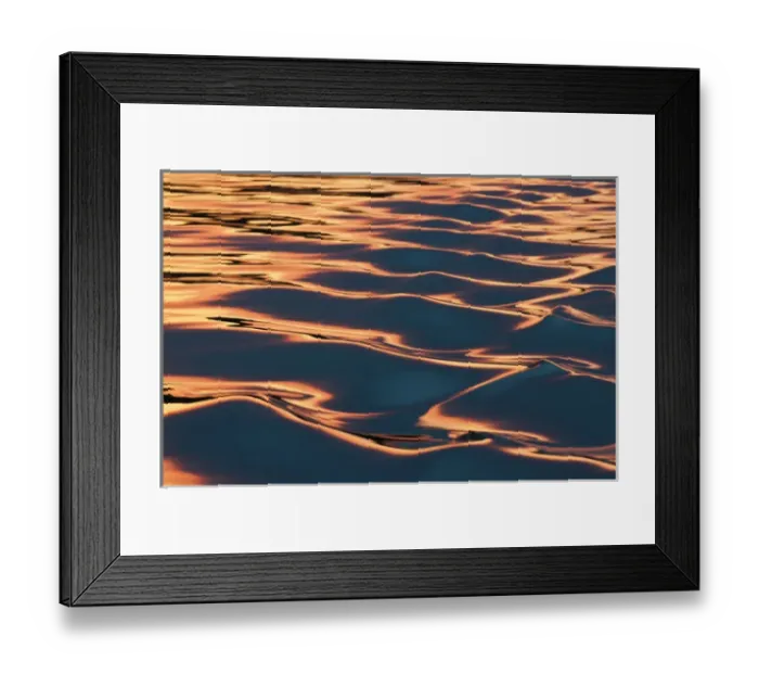 Framed Print : USA, WA, Puget Sound. Sunset reflected off boat wake on calm waters makes artistic Framed Print : USA, WA, Puget Sound. Sunset reflected off boat wake on calm waters makes artistic