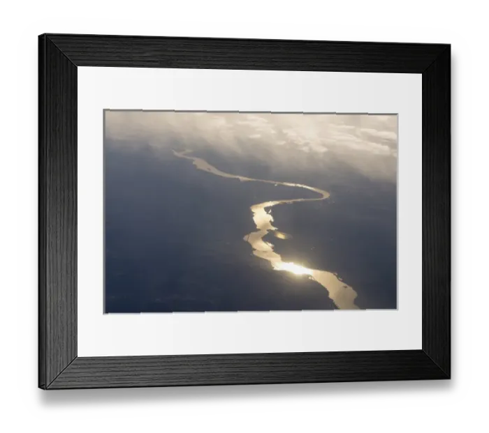 Framed Print : US, WA, OR. Morning light reflects off river Framed Print : US, WA, OR. Morning light reflects off river