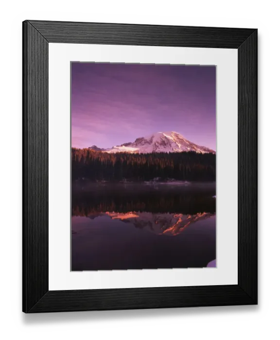 Framed Print : USA, Washington State, Mount Rainier National Park, view of Reflection lake with