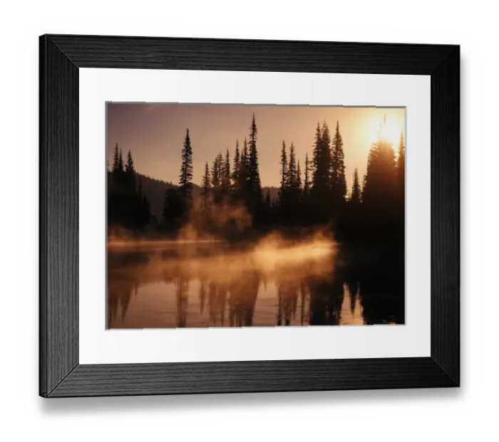Framed Print : USA, Washington State, Mount Rainier National Park, View of reflection lake covered Framed Print : USA, Washington State, Mount Rainier National Park, View of reflection lake covered