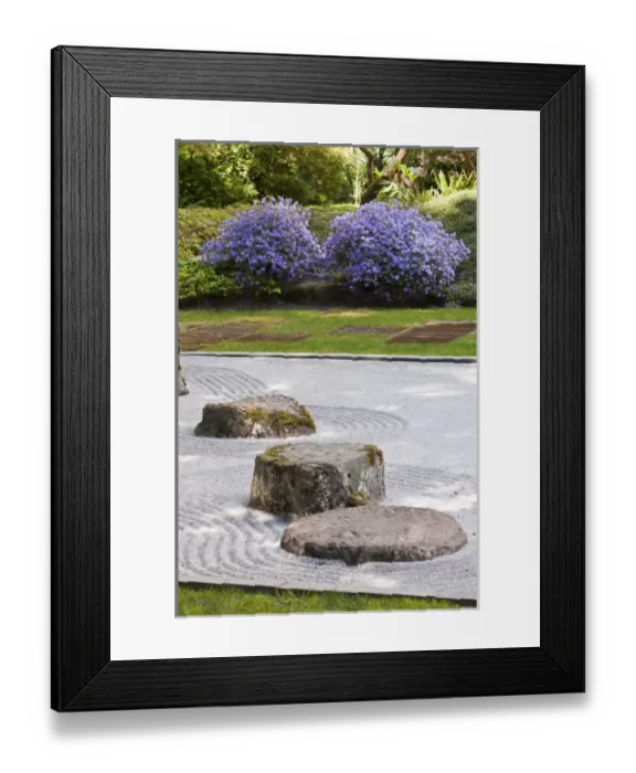Framed Print : USA, WA, Bainbridge Island. Bloedel Reserve has hiking trails through its 250 acres
