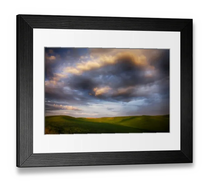 Framed Print : North America; USA; Washington; Palouse Country; Rolling Hills of Green Spring Wheat