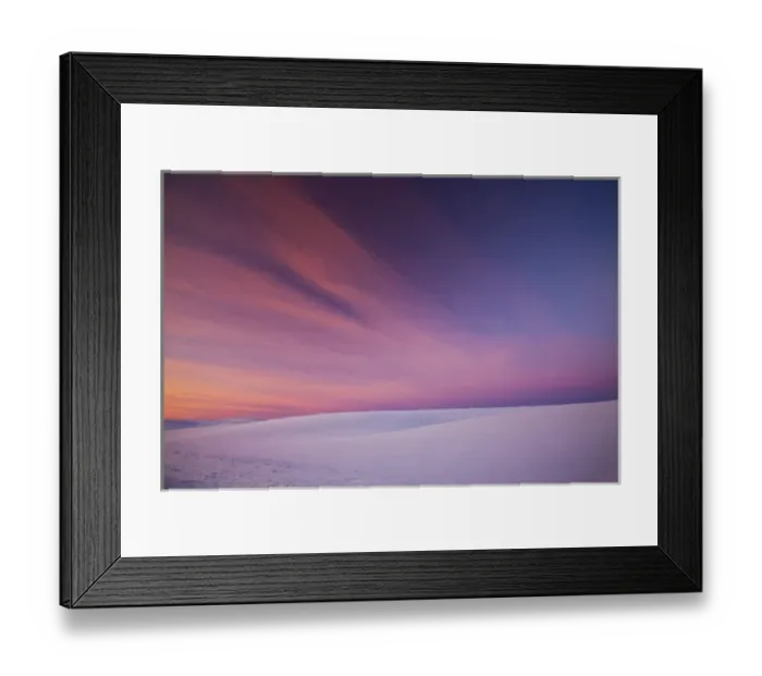 Framed Print : North Amarica; USA; Washington; Paluose Country; Sunset and Patterns in Snow Covered