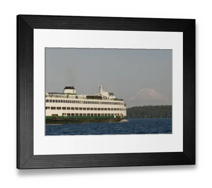 Framed Print : USA, WA, Seattle. Washington State Ferries provide pedestrian and auto transportation Framed Print : USA, WA, Seattle. Washington State Ferries provide pedestrian and auto transportation