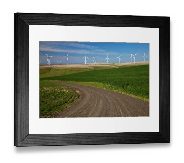 Framed Print : USA, Washington, Spring in Palouse Country Washington with Wind Generators Framed Print : USA, Washington, Spring in Palouse Country Washington with Wind Generators