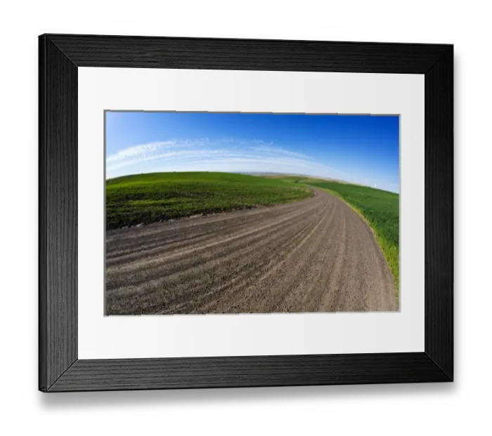 Framed Print : USA, Washington, Spring in Palouse Country Washington with Wind Generators