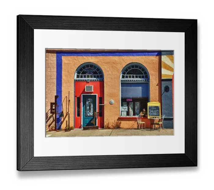 Framed Print : USA; Washington; Palouse; Town of Palouse with Colorful Buildings