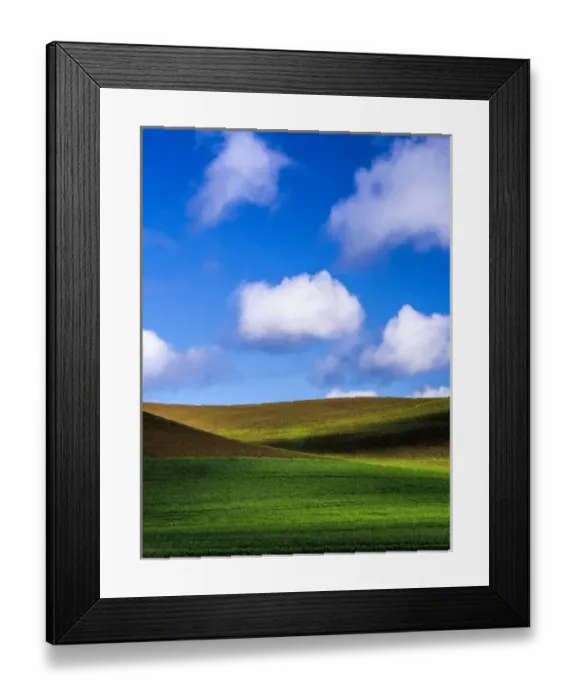 Framed Print : North America; USA; Washington; Palouse Country; Spring Wheat Field and Clouds Framed Print : North America; USA; Washington; Palouse Country; Spring Wheat Field and Clouds