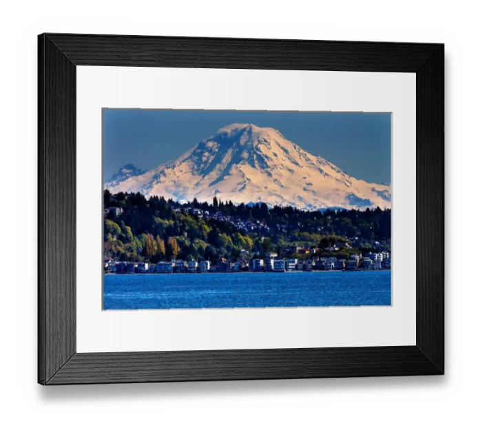 Framed Print : Mount Rainier Puget Sound North Seattle Snow Mountain Washington State Pacific Northwest Framed Print : Mount Rainier Puget Sound North Seattle Snow Mountain Washington State Pacific Northwest