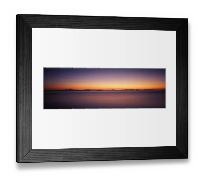 Framed Print : USA, Washington, Juan de Fuca Strait, View of Cascade Mountains and Port Townsend
