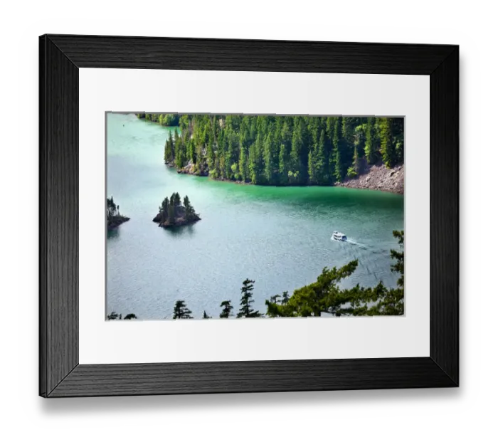 Framed Print : Diablo Lake Boat North Cascades National Park Washington Pacific Northwest Framed Print : Diablo Lake Boat North Cascades National Park Washington Pacific Northwest